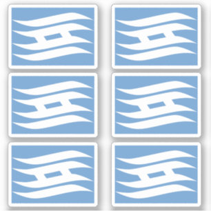 Flagga i Hyogo-prefekturen, Japan Klistermärken