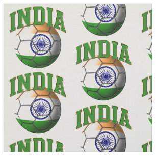 Flagga i Indiens fotboll Mönster Tyg