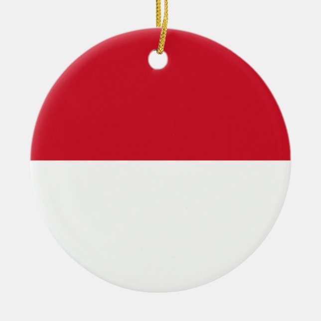 Flagga i Indonesien Julgransprydnad Keramik (Framsidan)