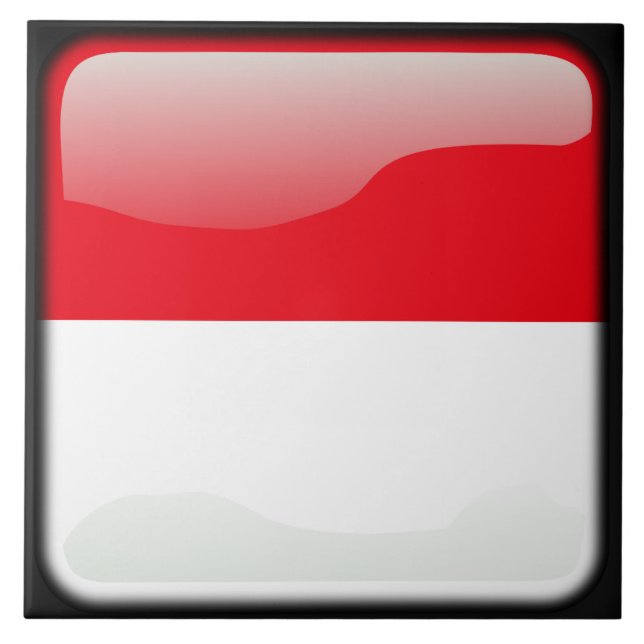 Flagga i Indonesien Kakelplatta (Framsidan)