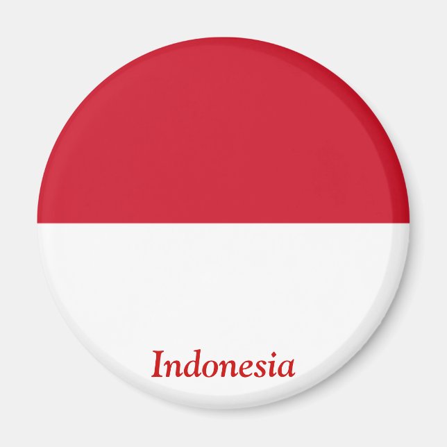 Flagga i Indonesien Magnet (Framsidan)
