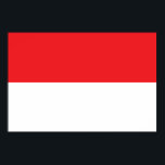 Flagga i Indonesien Poster<br><div class="desc">Indonesisk flagga med officiell färg och form.</div>