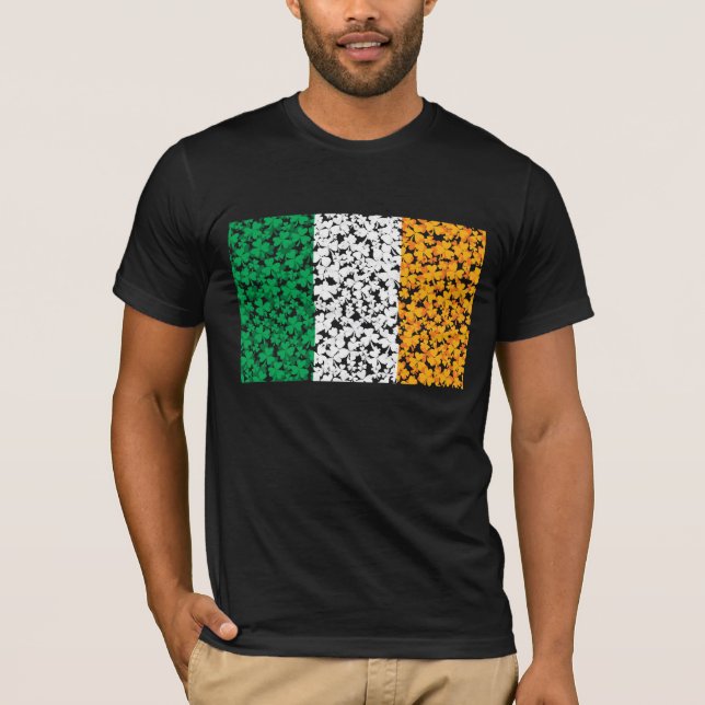Flagga i Irland Shamrocks Tee Shirt (Framsida)
