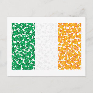 Flagga i Irland Shamrocks Vykort