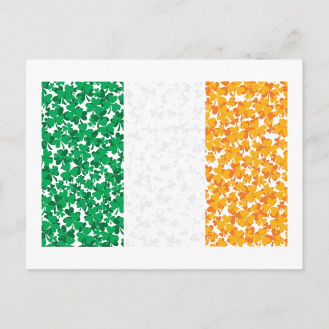 Flagga i Irland Shamrocks Vykort (Framsida)