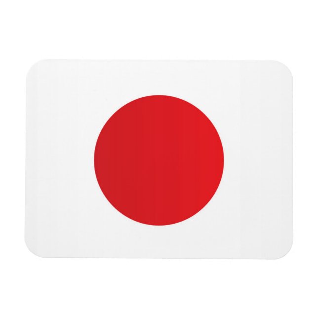 Flagga i Japan Magnet (Horisontell)