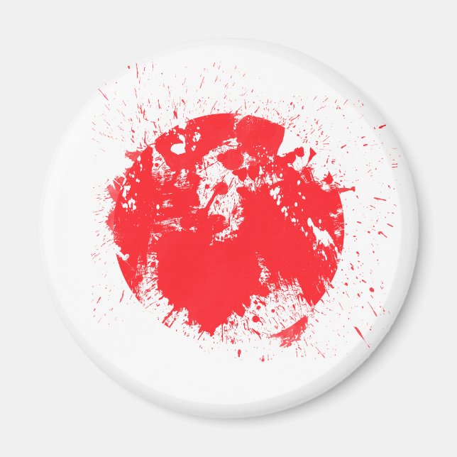 Flagga i Japan Magnet (Framsidan)