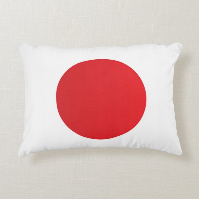Flagga i Japan Prydnadskudde (Framsidan)