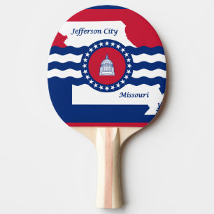 Flagga i Jefferson City, Missouri Ping Pong Paddle Pingisracket