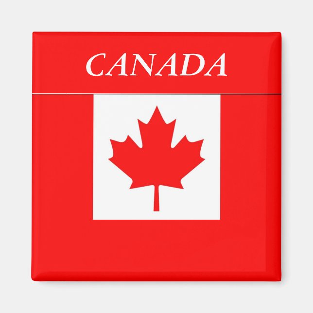 Flagga i Kanada Magnet (Framsidan)