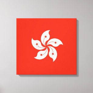 Flagga i Kanvastrycket Hongkong Canvastryck