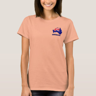 Flagga i Karta Australien T-shirt