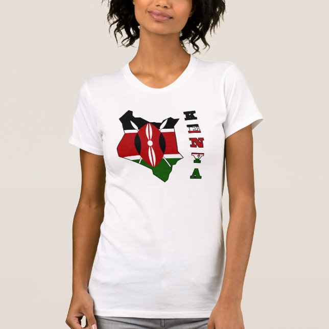 Flagga i karta av Kenya Tröja (Framsida)