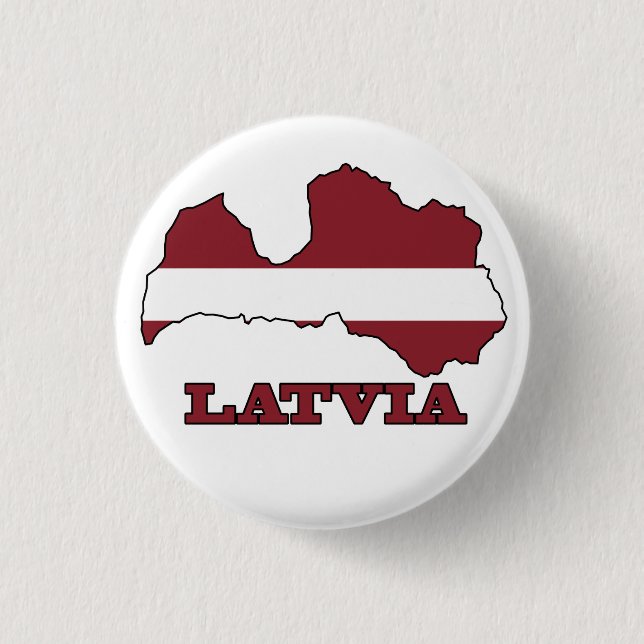 Flagga i karta av Lettland Knapp (Framsida)