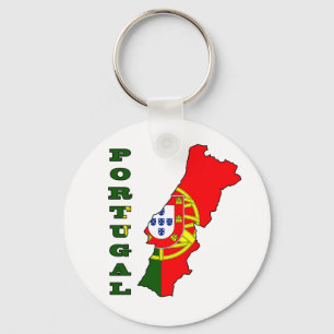 Flagga i karta av Portugal Nyckelring