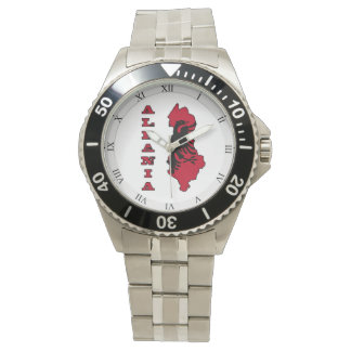 Flagga i Karta i Albanien Armbandsur