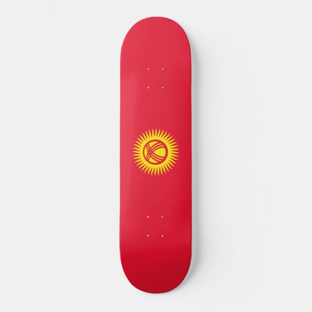 Flagga i Kirgizistan Mini Skateboard Bräda 18,5 Cm (Framsida)