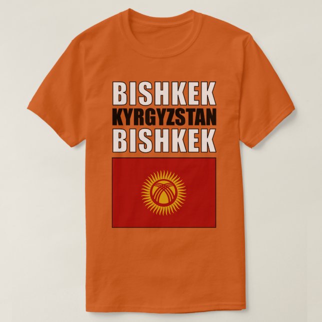 Flagga i Kirgizistan T Shirt (Design framsida)