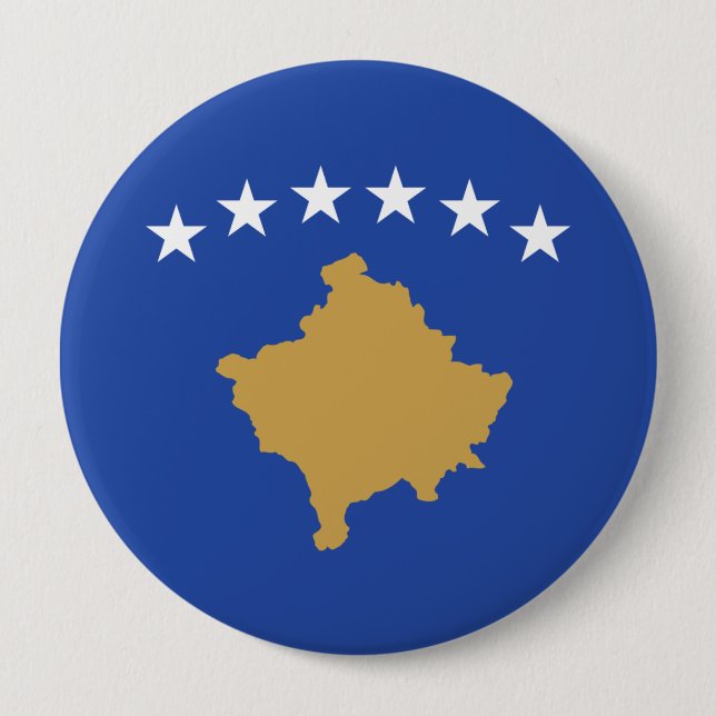 Flagga i Kosovo Knapp (Framsida)