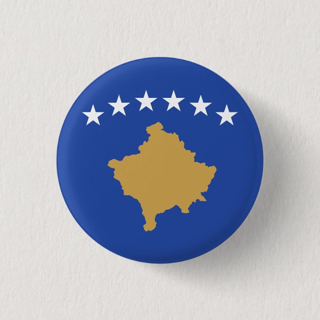 Flagga i Kosovo Knapp (Framsida)