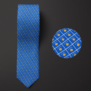 Flagga i Kosovo Mönster Slips