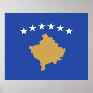 Flagga i Kosovo Poster
