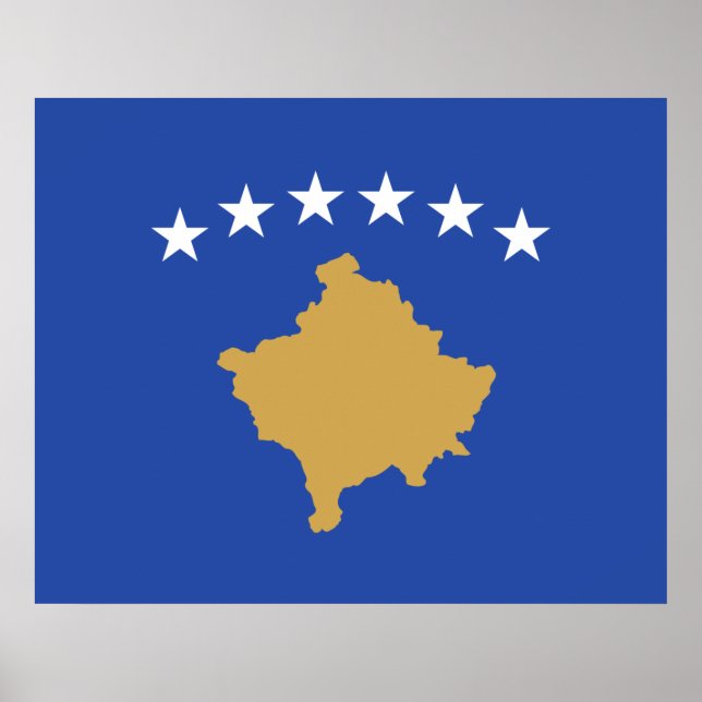 Flagga i Kosovo Poster (Framsidan)