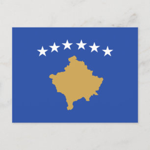 Flagga i Kosovo Vykort