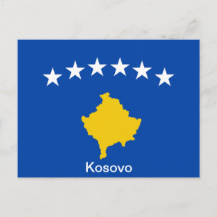 Flagga i Kosovo Vykort