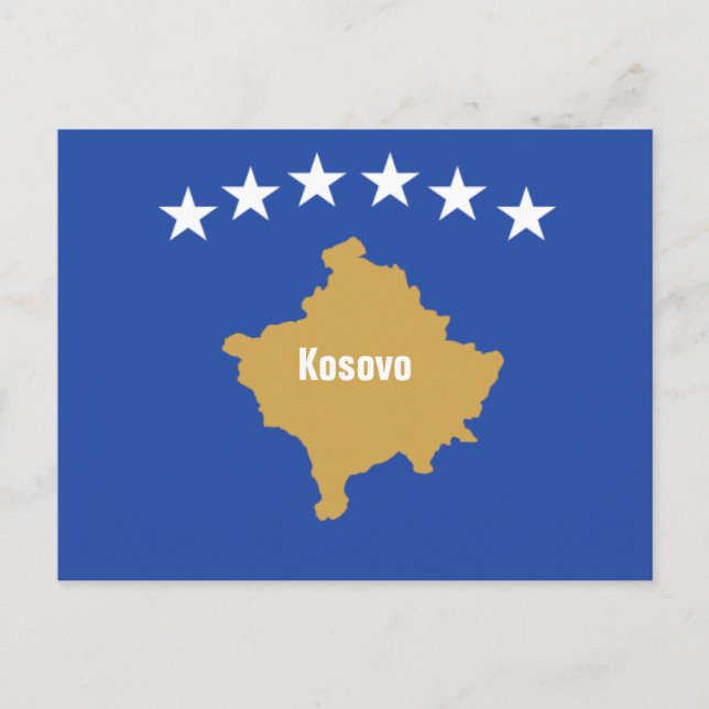 Flagga i Kosovo Vykort (Framsida)