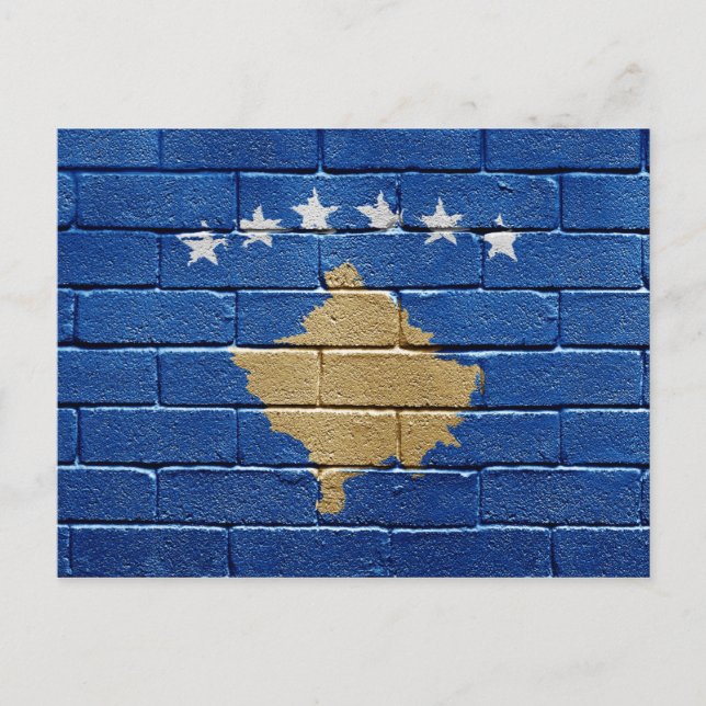 Flagga i Kosovo Vykort (Framsida)