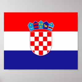 Flagga i Kroatien Poster