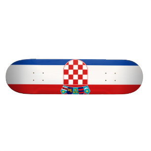 Flagga i Kroatien Skateboard Bräda 20,5 Cm