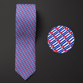 Flagga i Kuba Mönster Slips