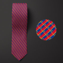 Flagga i Liechtenstein Mönster Slips