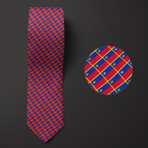Flagga i Liechtenstein Mönster Slips