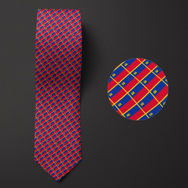 Flagga i Liechtenstein Mönster Slips (Skapare uppladdad)