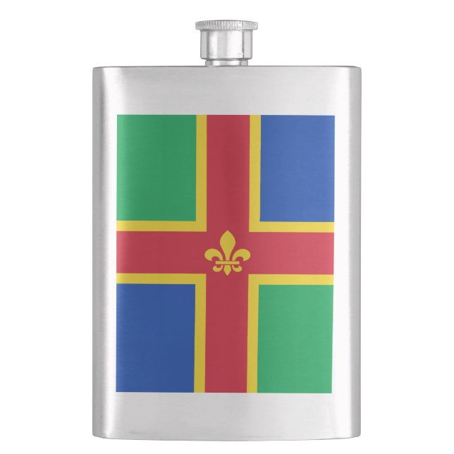 Flagga i Lincolnshire Flask Fickplunta (Framsidan)