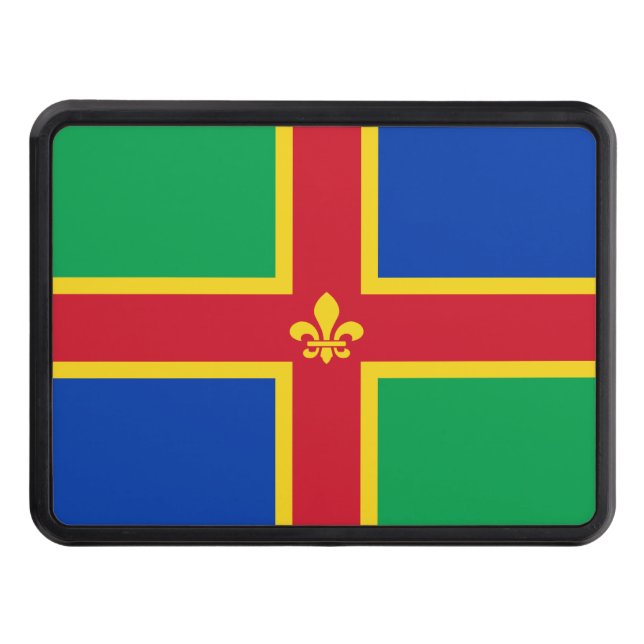 Flagga i Lincolnshire Hitch Cover Dragkroksskydd (Framsidan)