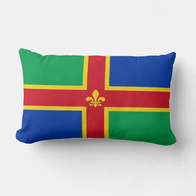 Flagga i Lincolnshire Lumbar Pillow Lumbarkudde (Framsida)