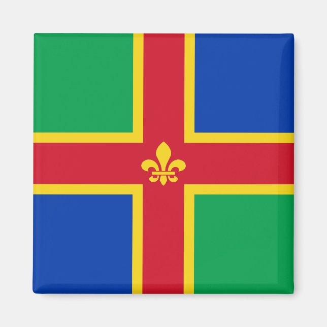 Flagga i Lincolnshire Magnet (Framsidan)