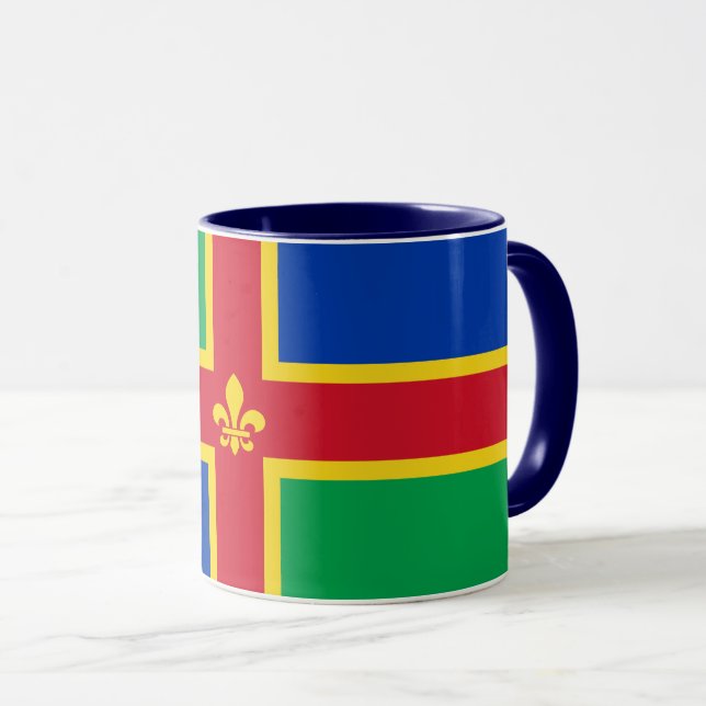 Flagga i Lincolnshire Mugg (Framsida höger)