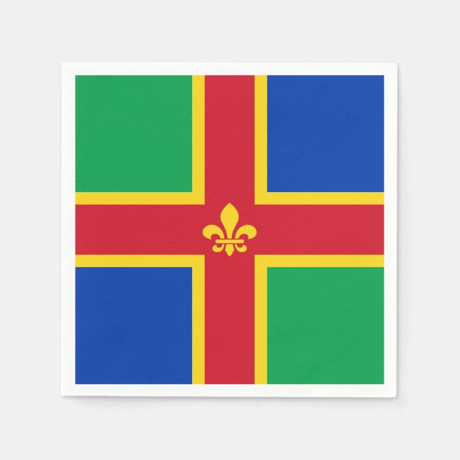 Flagga i Lincolnshire Napkins Pappersservett (Framsidan)