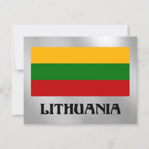 Flagga i Litauen (märkt) Kort