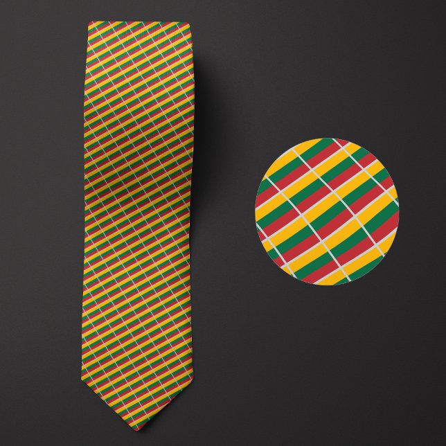 Flagga i Litauen Mönster Necktie belyser Slips (Skapare uppladdad)