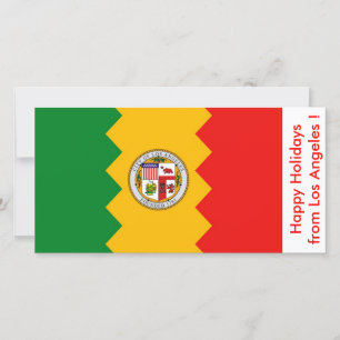 Flagga i Los Angeles, Glad helg från USA Julkort