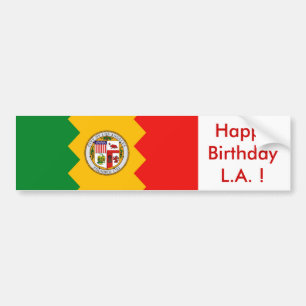 Flagga i Los Angeles, Grattis på födelsedagen L.A. Bildekal
