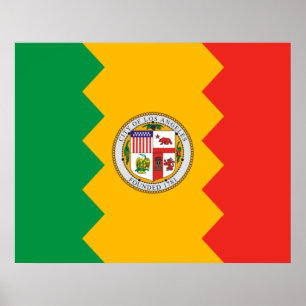 Flagga i Los Angeles (Kalifornien, USA) Poster