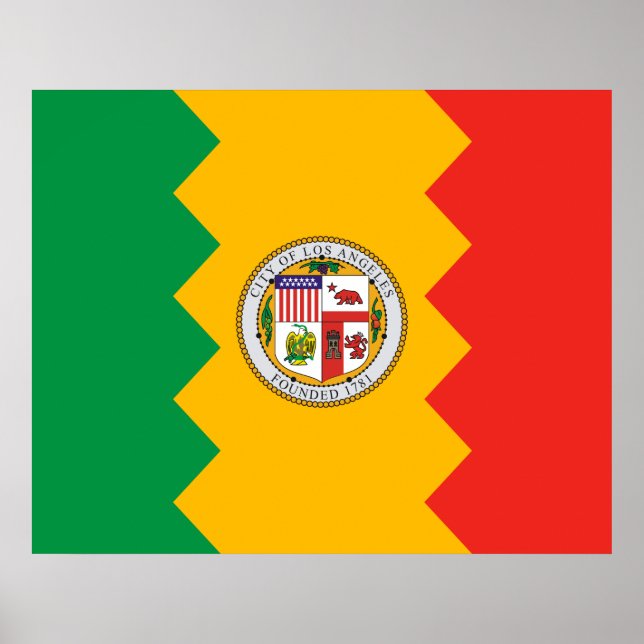 Flagga i Los Angeles (Kalifornien, USA) Poster (Framsidan)