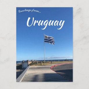 Flagga i Maldonado Uruguay Vykort